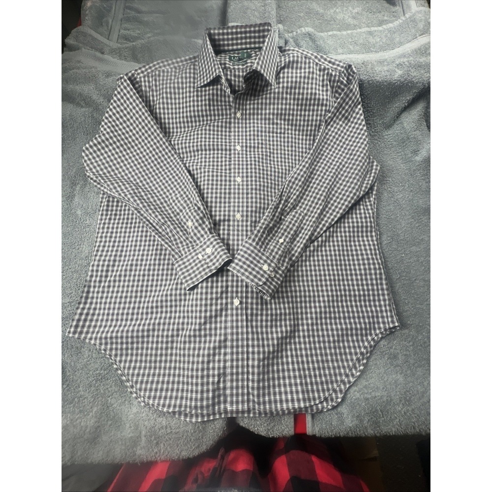 Lauren Ralph Lauren‎ Button Up Classic Fit Stretch Non Iron Dress Shirt  Size XL